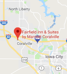 Map to Fairfield Inn Coralville