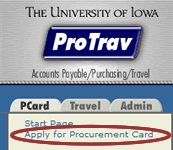 Apply for a PCard